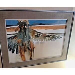 Morten Solberg original art One With Earth & Sky Native American signed numbered